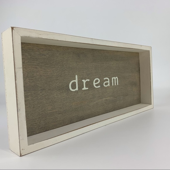 Quill to Paper 'dream' Box Frame Farmhouse Sign - Picture 3 of 16